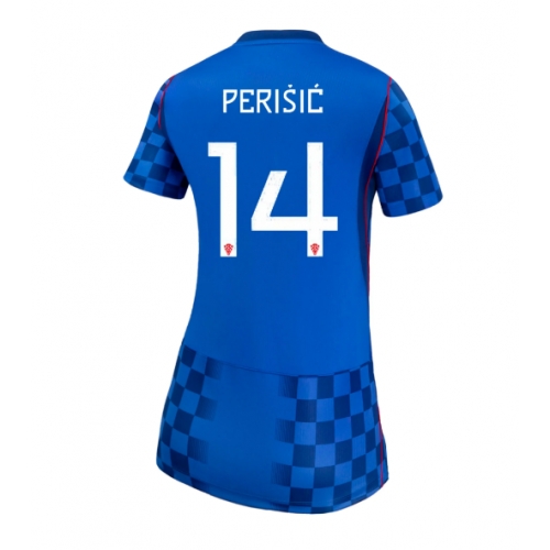 Billige Fotballdrakt Kroatia Ivan Perisic #14 Replika Bortedrakt Dame VM 2026 Kortermet Billige Fotballdrakt Kroatia Ivan Perisic #14 Replika Bortedrakt Dame VM 2026 Kortermet